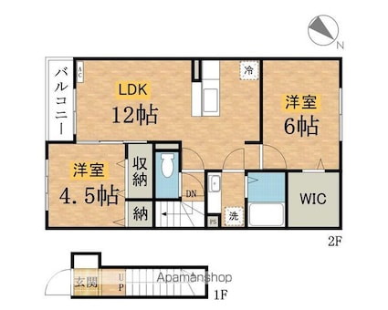カサヴェール[2LDK/56.72m2]の間取図