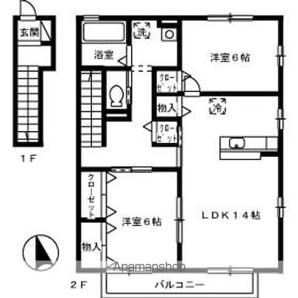 ＢＯＮＨＥＵＲ　Ｂ棟[2LDK/71.9m2]の間取図