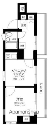 ビクセルお茶の水[1DK/26.72m2]の間取図