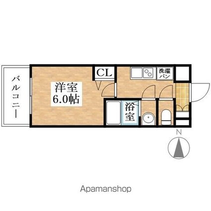 プレサンス尾張一宮ジュレア[1K/21.09m2]の間取図