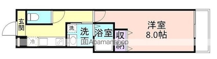 和歌山県和歌山市吹屋町３丁目[1K/27.03m2]の間取図