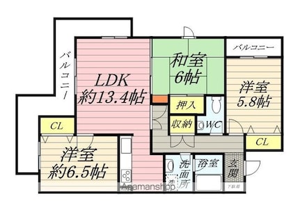 ランビニオン[3LDK/73.7m2]の間取図