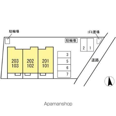 アメージング萩園 203 ｜ 神奈川県茅ヶ崎市萩園3186-1（賃貸アパート3LDK・2階・64.47㎡） その3