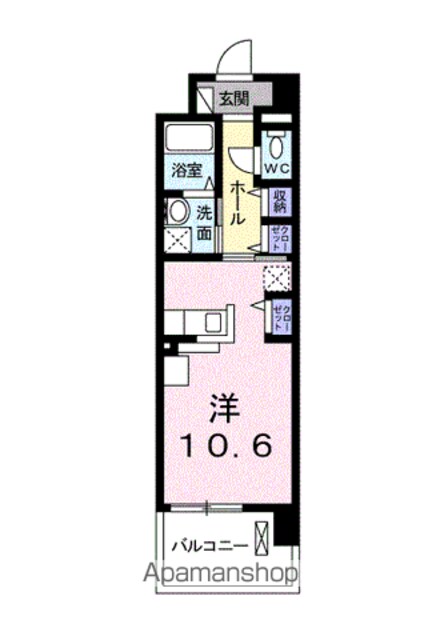 サンリットⅢ[1R/30.83m2]の間取図
