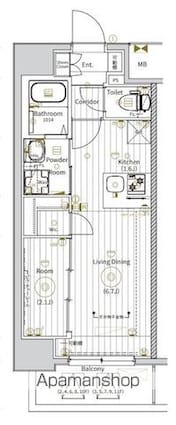 メイクスアート千種ウエスト[1LDK/28.34m2]の間取図