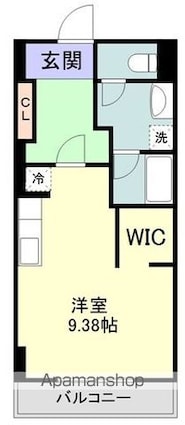 アーバンハイツ若松[1R/32.76m2]の間取図