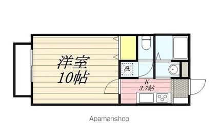 プラシス[1K/29.81m2]の間取図