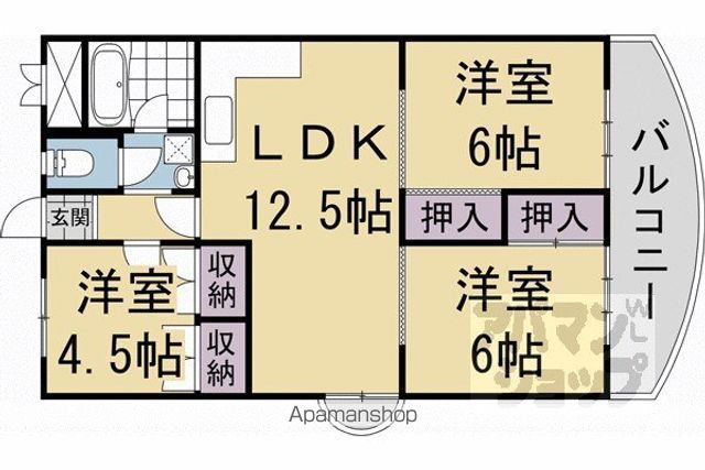 深草西浦住宅の間取り写真