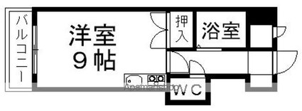 グランドハイム朝生田[1R/22.81m2]の間取図