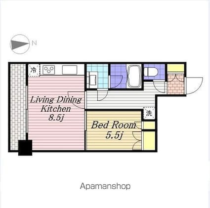 東京都墨田区千歳２丁目[2LDK/54.04m2]の配置図