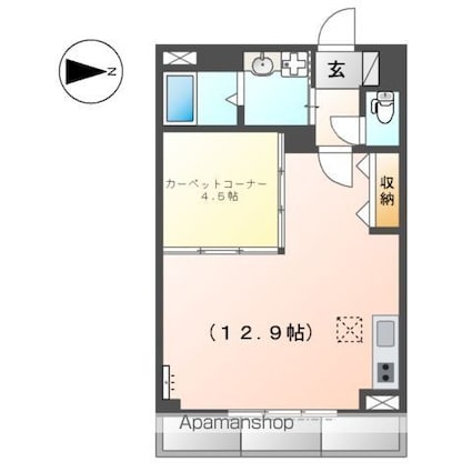 和歌山県和歌山市弘西[1LDK/41.04m2]の間取図