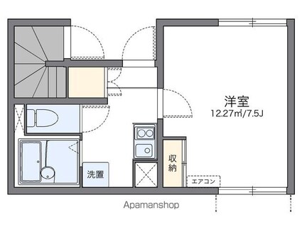 レオネクストケーズキューブ川名[1K/23.06m2]の間取図