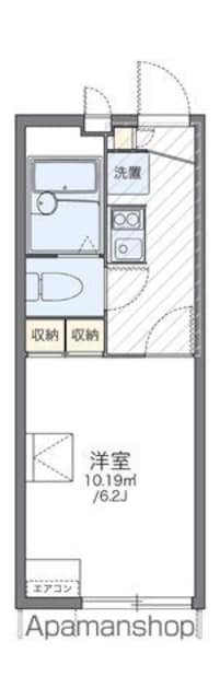 レオパレス室町[1K/19.87m2]の間取図
