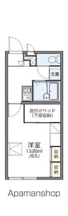 レオパレスグリーンパーク[1K/23.18m2]の間取図