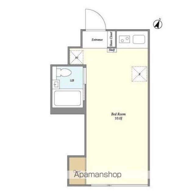 ｅｓｔ　Ｌａｒｇｏ　ＳＨＩＢＵＹＡ[1R/20.68m2]の間取図