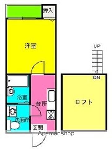 福岡市南区横手のアパートの間取り