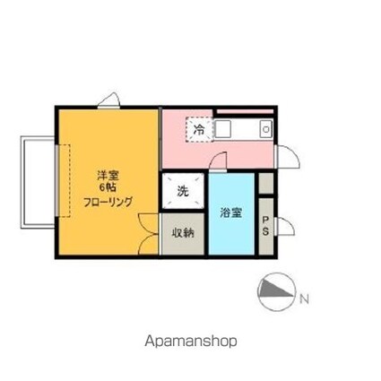プリマヴェーラ鷺ノ宮[1K/19.87m2]の間取図