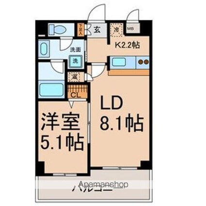 ＦＳ．幅下[1LDK/37.5m2]の間取図