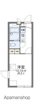 レオパレスシュテルンヒュンフ[1K/19.87m2]の間取図