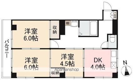 正英社ビル[3DK/54.96m2]の間取図