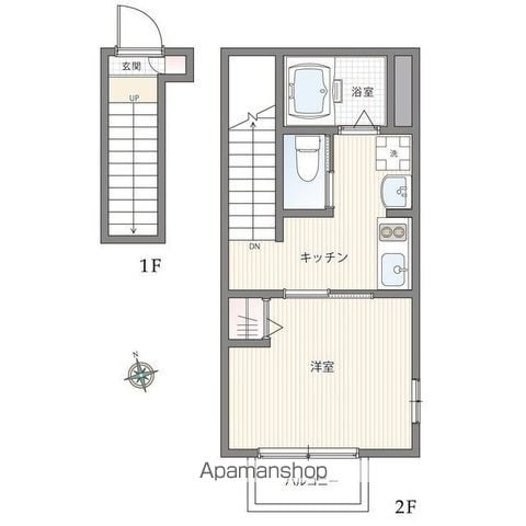 ミハス八幡山 205 ｜ 東京都世田谷区八幡山３丁目20-2（賃貸アパート1K・2階・21.96㎡） その2