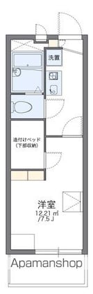 レオパレスアットホーム[1K/21.11m2]の間取図