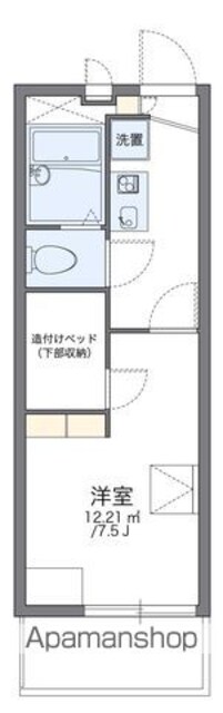 レオパレスアットホーム[1K/21.11m2]の間取図