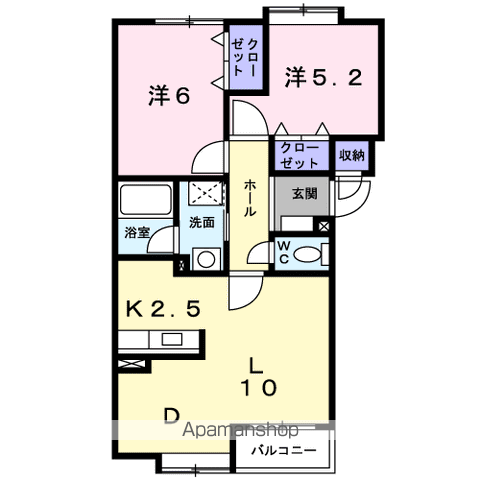 クリスタルリバー参番館の間取り写真