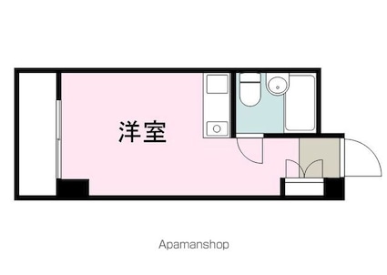 広島県福山市船町[1R/16.38m2]の間取図