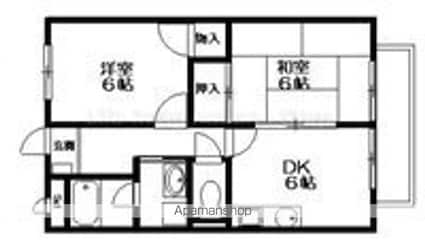 リバティハイツ[2DK/43.7m2]の間取図