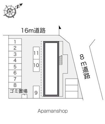 レオパレスマリーナ[1K/23.18m2]の配置図