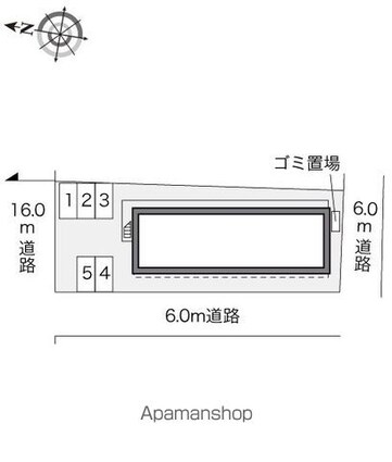 レオパレスプレミール上野[1K/22.35m2]の配置図