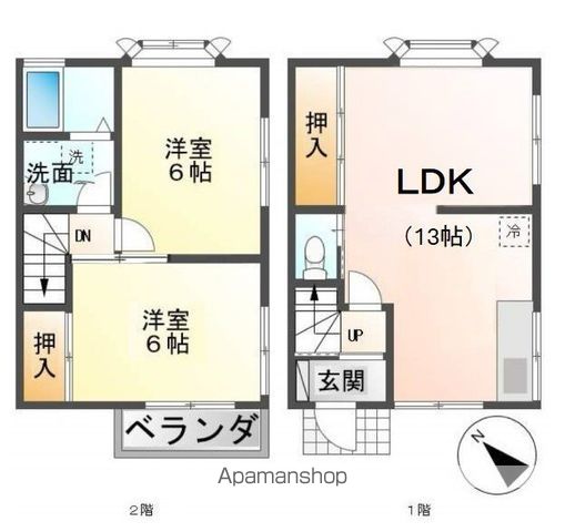 ルーミー桜ヶ丘13号館の間取り写真