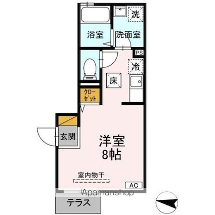 ＥＲＡ船橋[1R/22.7m2]の間取図