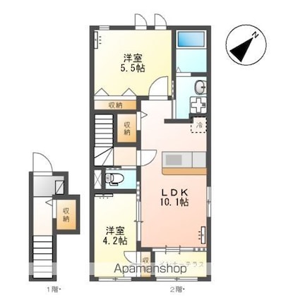 ピュアグレースⅡ[2LDK/55.66m2]の間取図