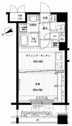 メインステージ上野の間取り写真