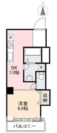 香川県高松市松島町２丁目[1DK/28m2]の間取図