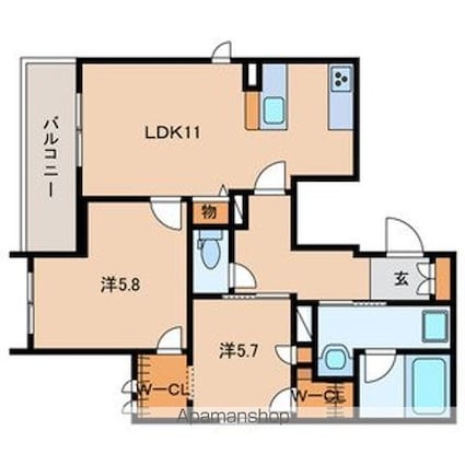 シャーメゾン南大塚[2LDK/54.24m2]の間取図