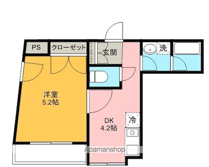 兼高（カネタカ）ビル[1DK/26.13m2]の間取図