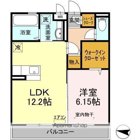 千葉市中央区都町のアパートの間取り