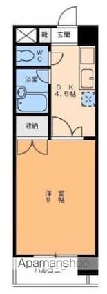 セントポーリア西館[1DK/27.84m2]の間取図