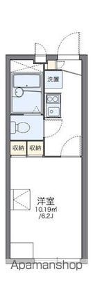 レオパレスグレイス　パティオ[1K/19.87m2]の間取図