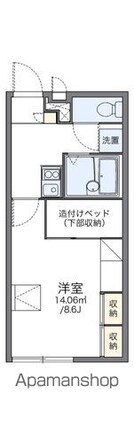 レオパレスセジュール藤[1K/23.18m2]の間取図