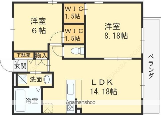 フェリスコート若江北町Iの間取り写真
