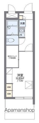 レオパレス国泰寺[1K/19.82m2]の間取図