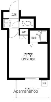 神奈川県横浜市鶴見区鶴見中央５丁目[1K/20.98m2]の間取図