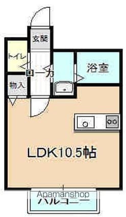 エスベランサ[1R/26.64m2]の間取図