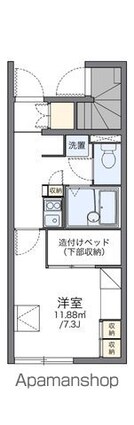 レオパレスアーク[1K/22.32m2]の間取図