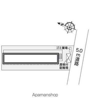 レオパレス高須[1K/19.87m2]の配置図