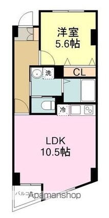 プレミュール[1LDK/42.38m2]の間取図